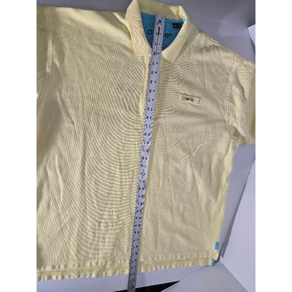 ORVIS Men's‎ Pastel Yellow Tall Polo Shirt XXL Embroidered Logo Golf Casual - Picture 4 of 7